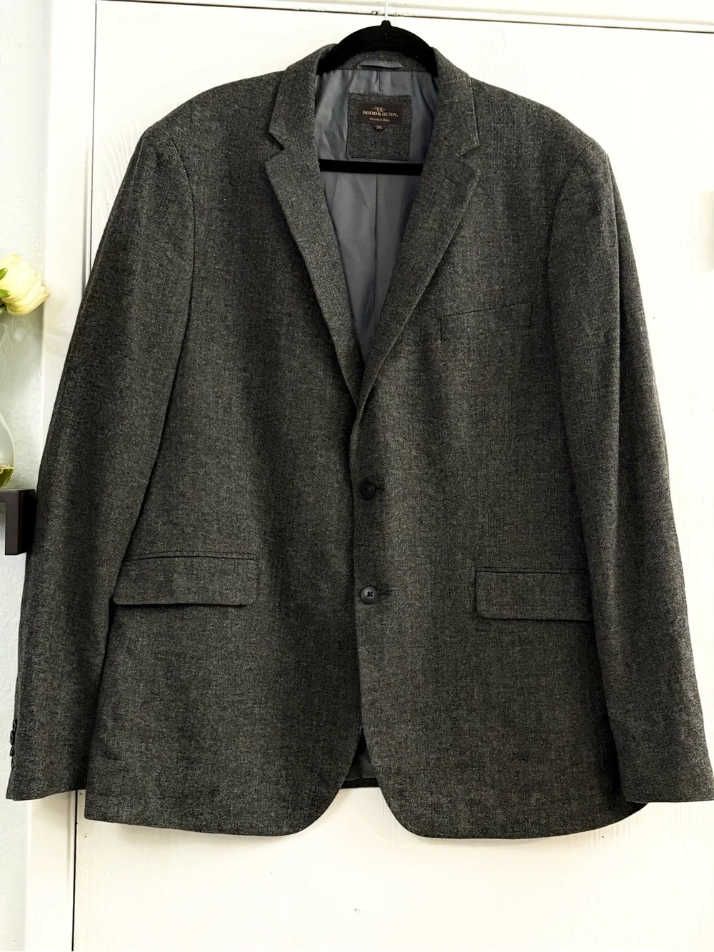 Rodd & Gunn Charcoal Gray Virgin Wool Blend Sport Coat Blazer Size 2XL